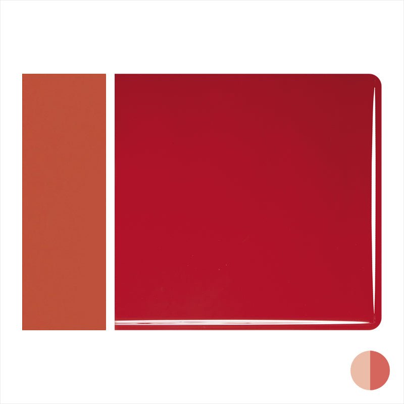 Bullseye Sheet Glass: 3mm Tomato Red Opal Striker 0024.30 - Warm Glass