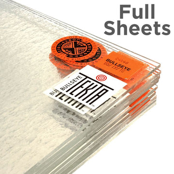 Bullseye Sheet Glass: Clear Tekta Full Sheets - 3mm, 4mm or 6mm - Warm Glass