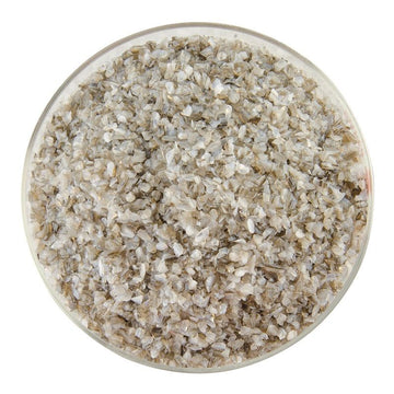 Bullseye Streaky Frit: White Opal, Dark Brown Medium 2109.02 - Warm Glass