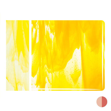 Bullseye Streaky Glass: 3mm Clear & Sunflower Yellow 2020 - Warm Glass