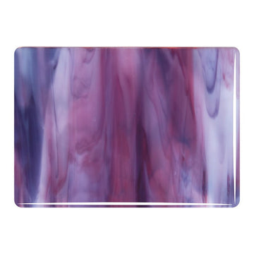 Bullseye Streaky Glass: 3mm White, Royal Purple & Pink 3328 - Warm Glass