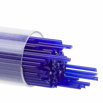 Bullseye Stringers: 1mm Deep Cobalt Blue Opal 0147 - Warm Glass