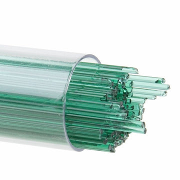 Bullseye Stringers: 1mm Emerald Green Transparent 1417 - Warm Glass