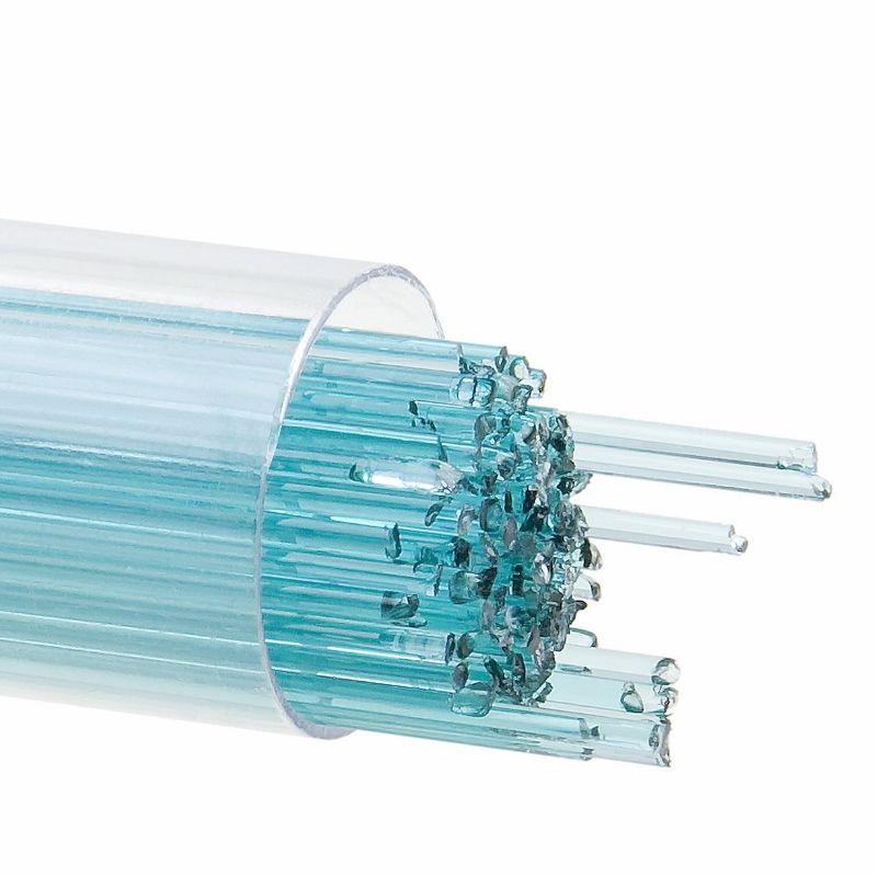 Bullseye Stringers: 1mm Light Aquamarine Blue Trans 1408 - Warm Glass