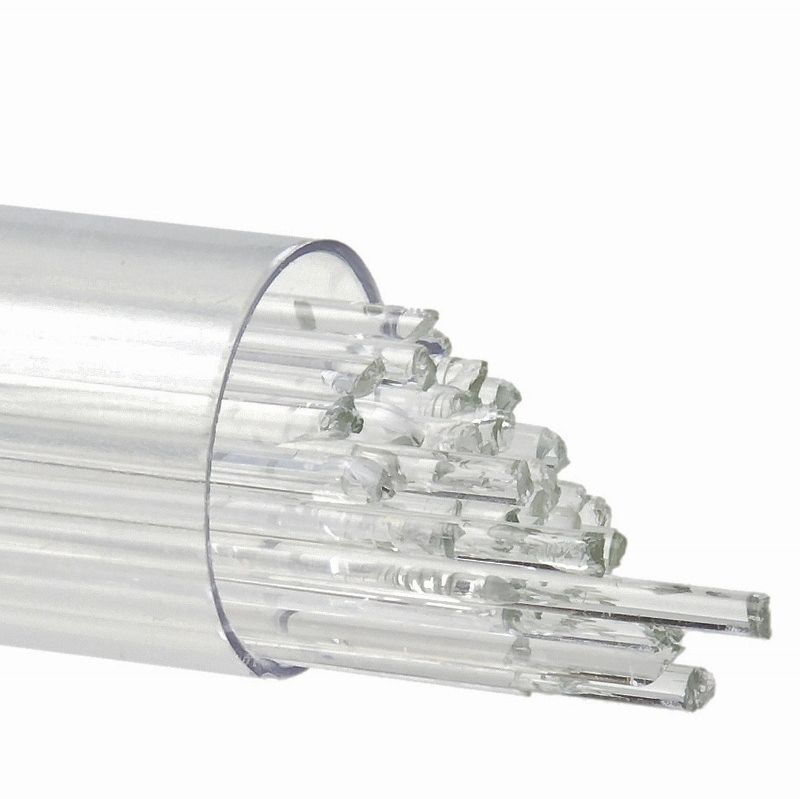 Bullseye Stringers: 2mm Clear Transparent 1101 - Warm Glass