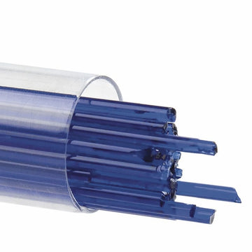 Bullseye Stringers: 2mm Deep Royal Blue Transparent 1114 - Warm Glass