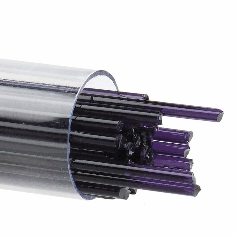 Bullseye Stringers: 2mm Deep Royal Purple Transparent 1128 - Warm Glass