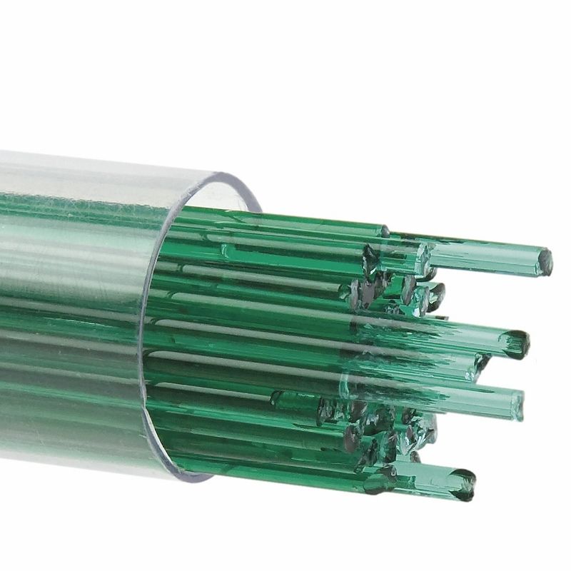 Bullseye Stringers: 2mm Emerald Green Transparent 1417 - Warm Glass