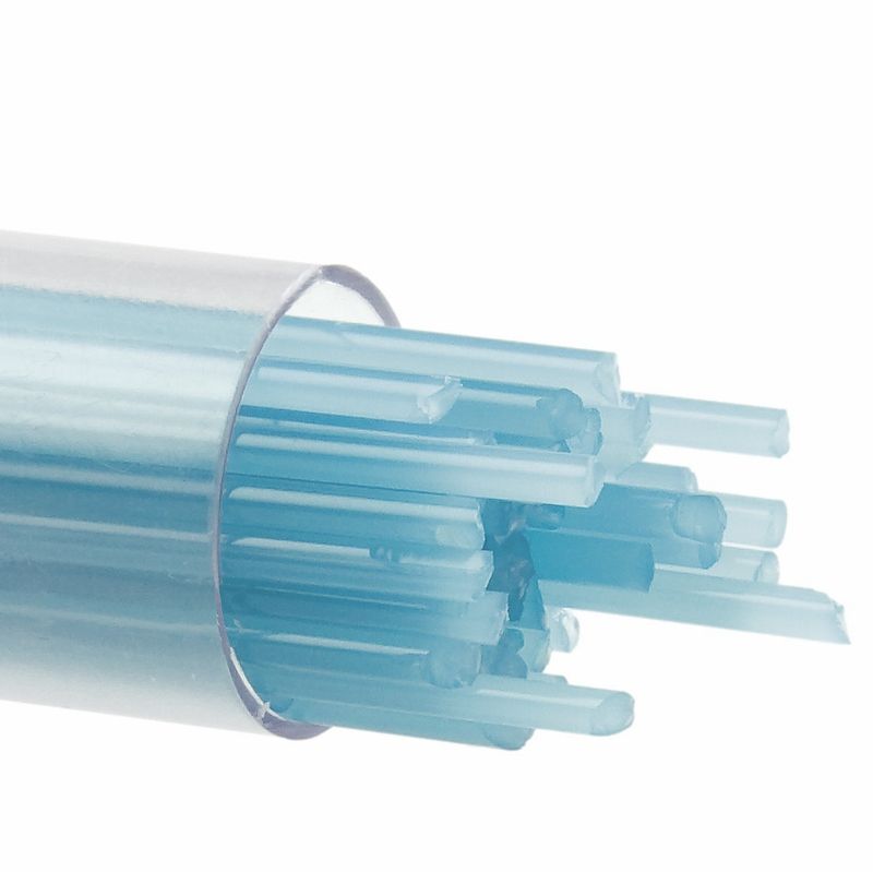 Bullseye Stringers: 2mm Light Cyan Opal 0216 - Warm Glass