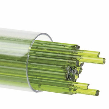 Bullseye Stringers: 2mm Spring Green Transparent 1426 - Warm Glass