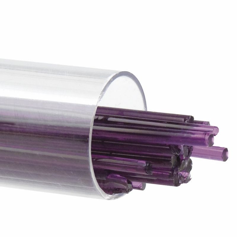 Bullseye Stringers: 2mm Violet Striker Transparent 1234 - Warm Glass