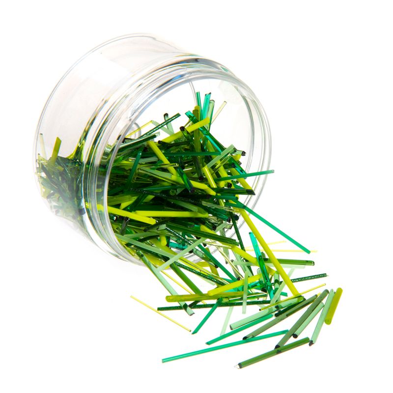 Bullseye Stringfetti: Green Mix - Warm Glass