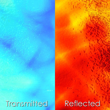 CBS Dichroic Pattern: Aurora Borealis Hot on Clear - Warm Glass