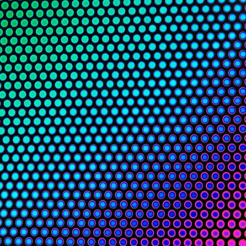 CBS Dichroic Pattern: Dot 2 on Black - Warm Glass