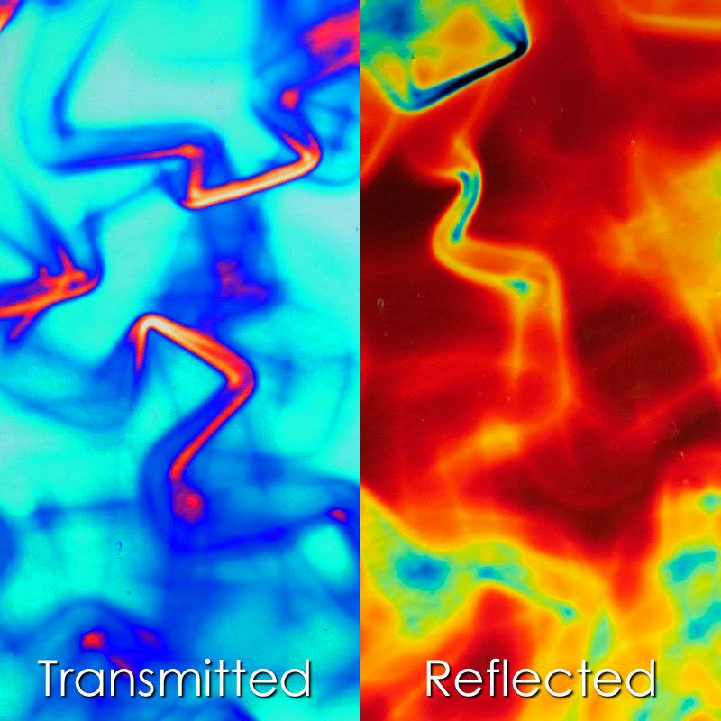 CBS Dichroic Pattern: Hot Fusion on Clear - Warm Glass