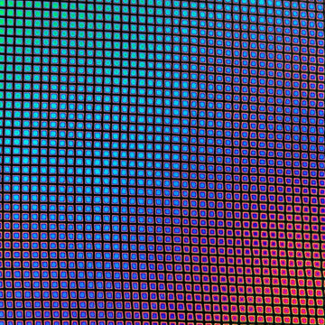 CBS Dichroic Pattern: Square 1 on Black - Warm Glass