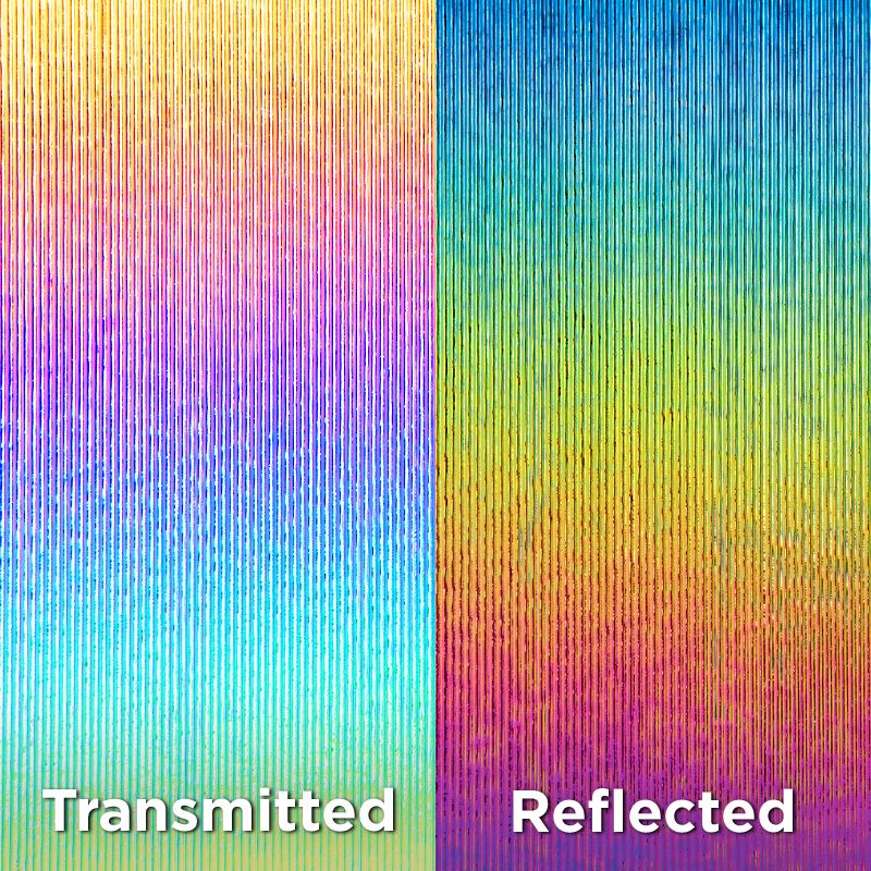 CBS Dichroic Texture: Cortex Rainbow 2 on Clear - Warm Glass