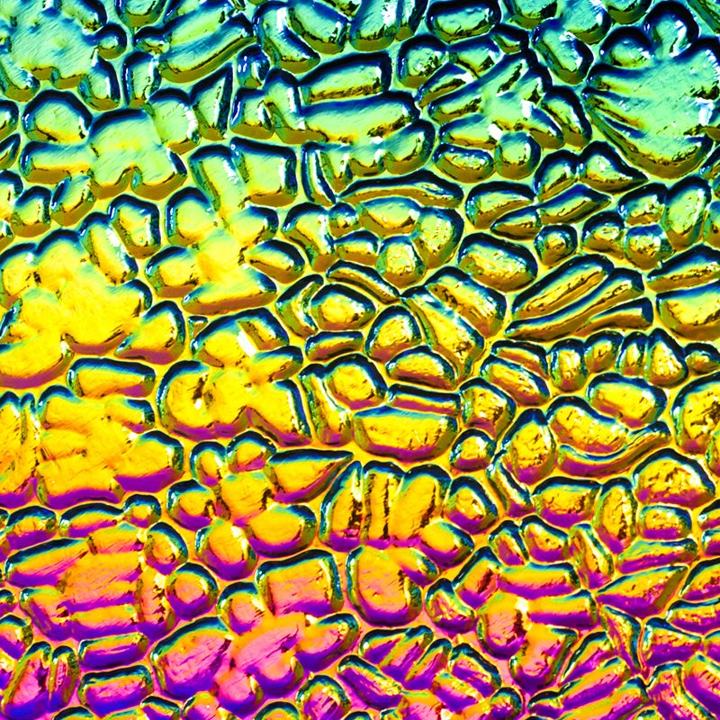 CBS Dichroic Texture: Figure Rainbow 2 on black - Warm Glass