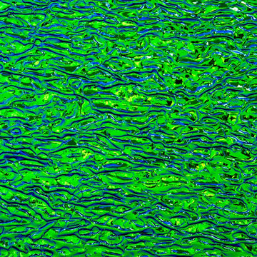 CBS Dichroic Texture: Granite Ripple Emerald on Black - Warm Glass