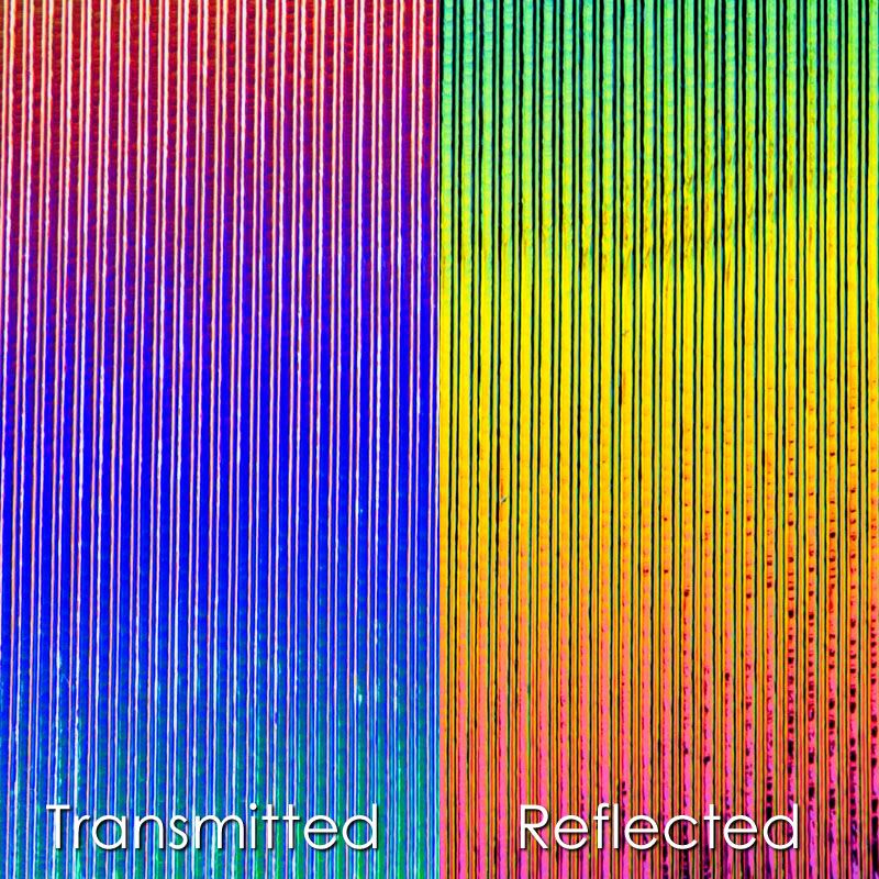 CBS Dichroic Texture: Reed Rainbow 2 on clear - Warm Glass