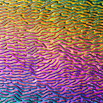 CBS Dichroic Texture: Stream Rainbow 2 on black - Warm Glass