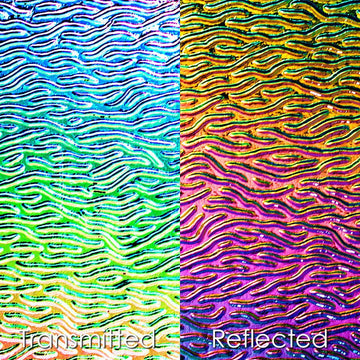 CBS Dichroic Texture: Stream Rainbow 2 on clear - Warm Glass