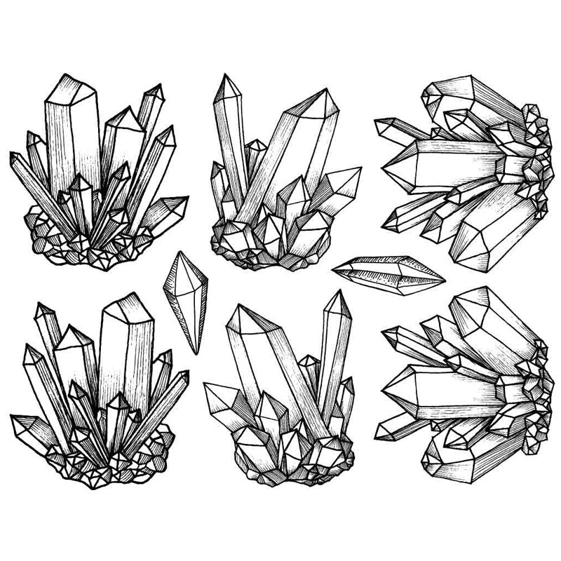 Crystals Decal 13.3cm x 10cm - Warm Glass