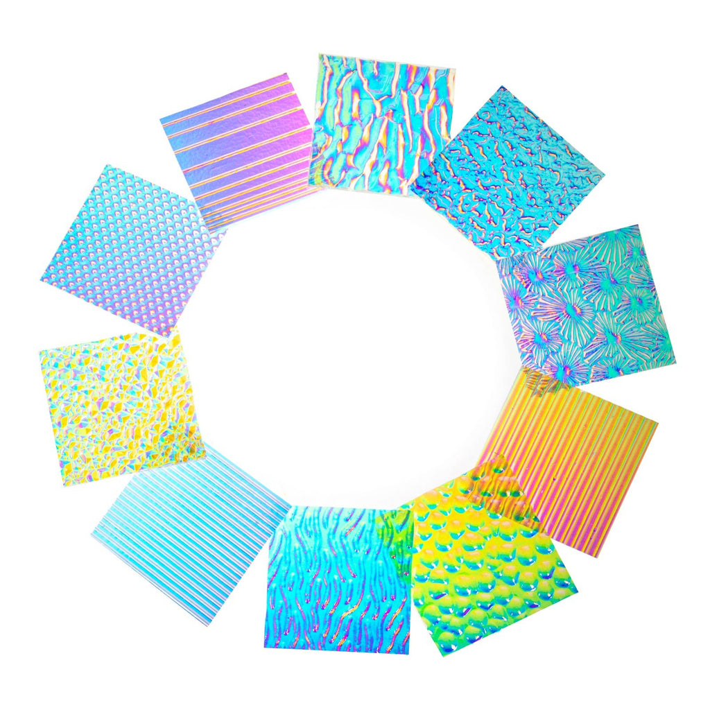 Dichroic Sample Pack: Texture on Clear - Warm Glass