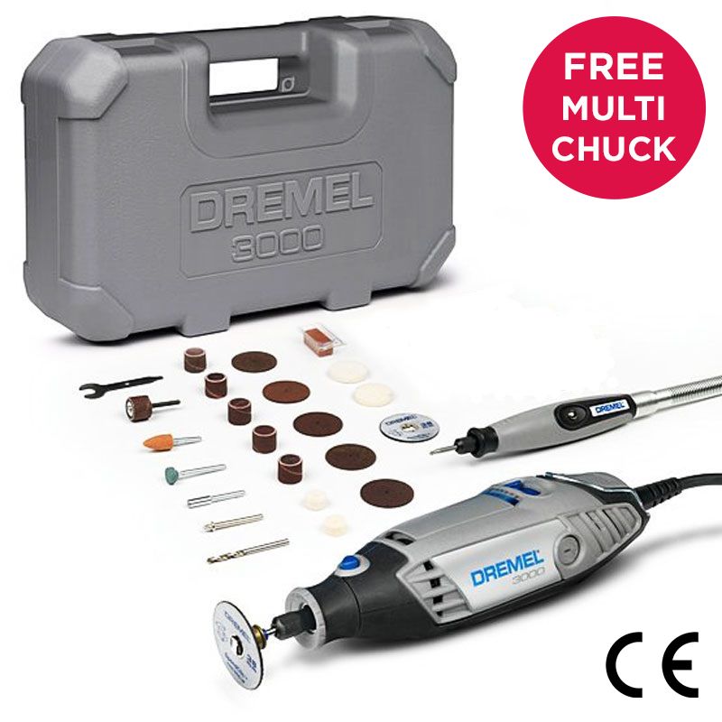 Dremel 3000 with Dremel Flexible Shaft - Warm Glass