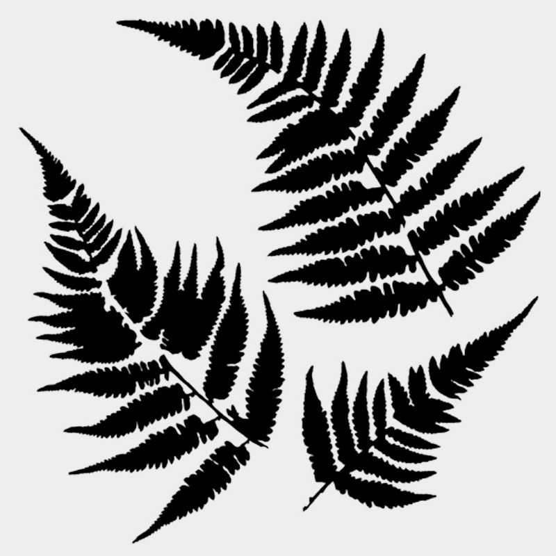 Fern Leaf Stencil 15cm x 15cm - Warm Glass