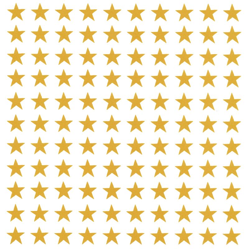 Gold Stars Decal 31cm x 23cm - Warm Glass