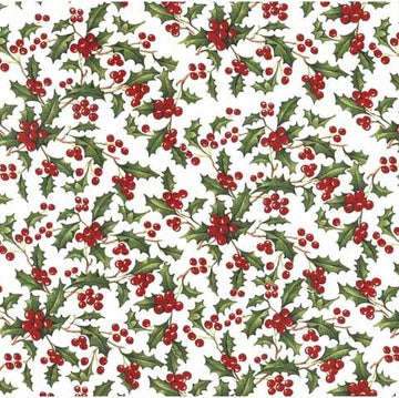 Holly Berry Decal 22cm x 22cm - Warm Glass