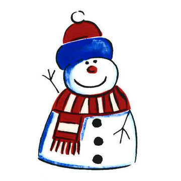 Jolly Snowman Decal - Pack of 4 (8cm) - Warm Glass