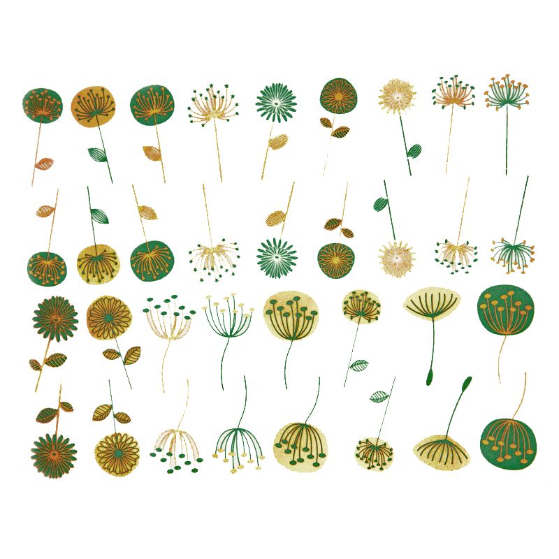 Meadow Flowers Decal 13.3cm x 10cm - Warm Glass