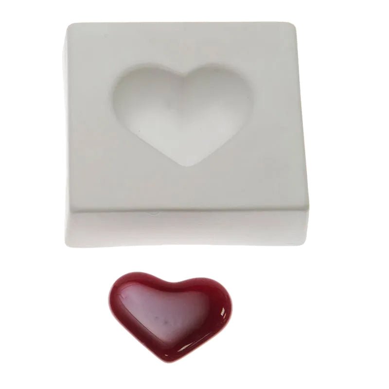 Medium Heart Mould 8436 (10cm x 9.1cm x 3.1cm) - Warm Glass