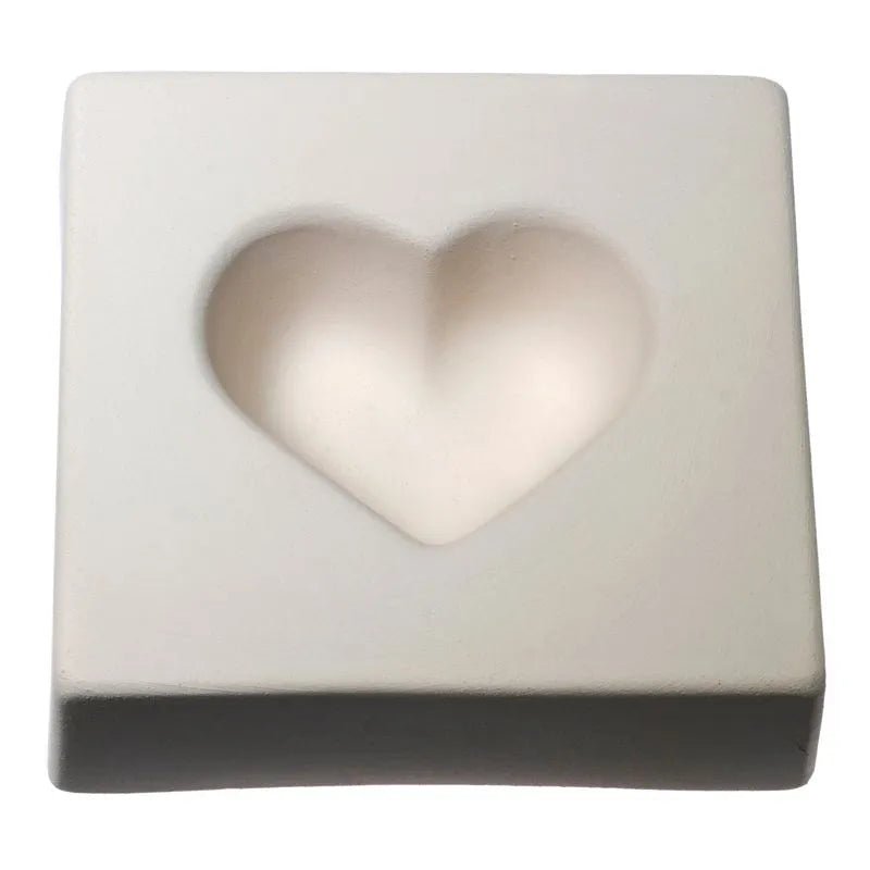 Medium Heart Mould 8436 (10cm x 9.1cm x 3.1cm) - Warm Glass