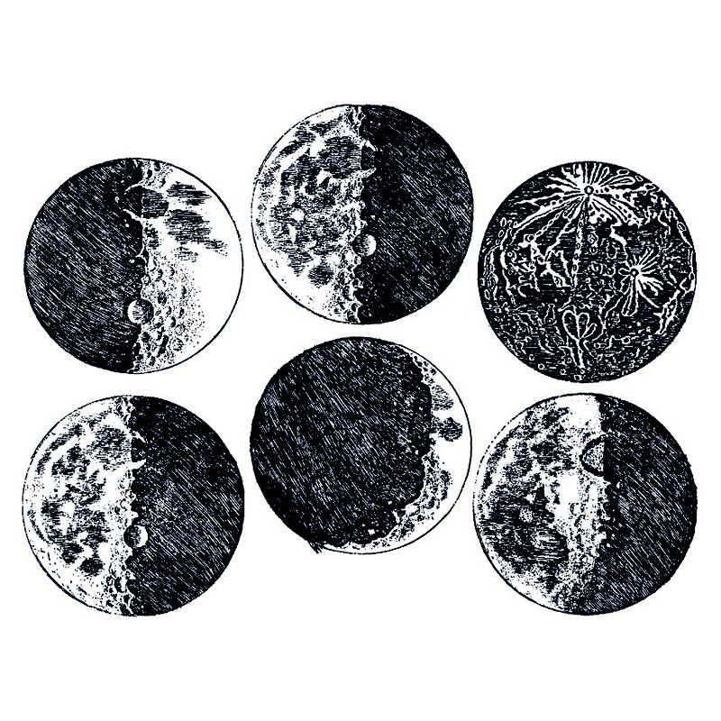 Moons Decal 13cm x 10cm - Warm Glass