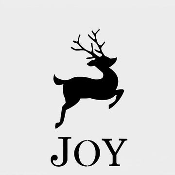 Reindeer Joy Stencil 15 x 15cm - Warm Glass