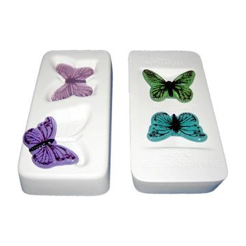 Small Butterflies with Wing Slumper Mould - Warm Glass