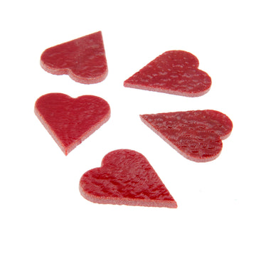 Small Red Opal Hearts - Warm Glass