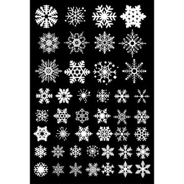 Snowflakes Decal 10 x 14.5cm (Lead Free) - Warm Glass