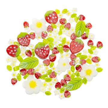 Tabitha's Glass Emporium: Murrine - Strawberry Plant Mix - Warm Glass