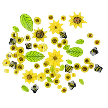 Tabitha's Glass Emporium: Murrine - Sweet Bee Mix - Warm Glass