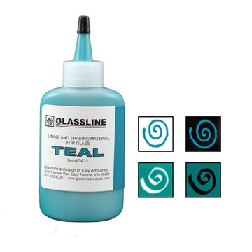 Teal Glassline Pen - Warm Glass