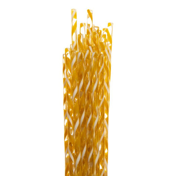 Twisted Glass Cane: Butterscotch & French Vanilla (CoE90) - Warm Glass