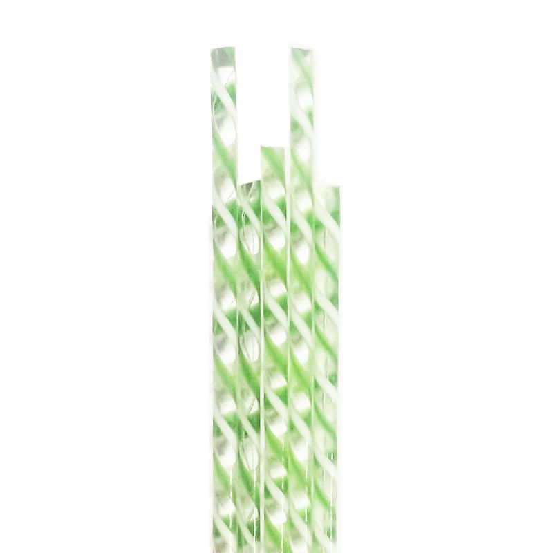 Twisted Glass Cane: Forest Green, French Vanilla & Clear (CoE90) - Warm Glass